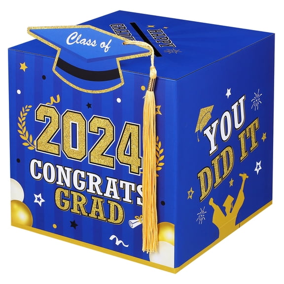 HOMOBABE Graduation Party Box Storage Container for Graduates, 1 Set, 8.7 Inches