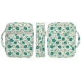 thumbnail image 2 of Xixirimido Bible Cover Case Large Bible Cover with Handle Quilted Bible Carrying Case Bag with Bookmarks Bible Study Supplies Accessories, Poppies Floral Green, 2 of 7