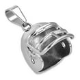 thumbnail image 2 of Stainless Steel Silver-Tone Football Helmet Pendant Necklace, 24", 2 of 3