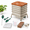 Gold-5-Tray, variant on Green 3-Tray Worm Composting Bin 32qt Indoor Outdoor Food Waste Recycling Kit