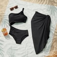 thumbnail image 1 of Traje de Baño 2 Piezas Con Abertura con Falda Pareo Mujer negro Extra Grande, 1 of 7