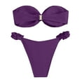 thumbnail image 4 of Strapless Bathing Suits for Women 2-Piece High Supportive Wire-Free Tube Top High Cut Briefs, 4 of 5