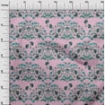 thumbnail image 2 of oneOone Cotton Poplin Fabric Leaves & Floral Block Decor Fabric Printed BTY 56 Inch Wide, 2 of 4