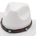 thumbnail image 4 of 3-8 Years Kids Hat Toddler Boys Cowboy Hat, 2-8t Western Hat for Kids, Hatband Baby Hat Cowgirl Hat Western Cowboy Hat Dance Hat,White, 4 of 5