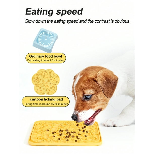 Pet Lick Tray Slow Feeder Bowl Dog Bowl Slow Food Mat Silicone Pet Dish Sniffing Lick Pad Walmart en linea