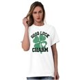 thumbnail image 3 of Shamrock Good Luck Charm St. Pattys Women's Plus Size Graphic Tee Brisco Brands 2X, 3 of 5