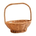 thumbnail image 2 of Cesta de picnic tejida a mano, cesta de la compra, cesta organizadora tejida, cesta tejida a mano para acampar al aire libre, hogar, senderismo, playa 14cmx25cm, 2 of 8