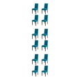 thumbnail image 1 of Wweixi 4pack/lot Stylish Chair Covers For Dining - Transform Dining Room With Ease Durable Cover For Dining Celestine blue 3Set, 1 of 6