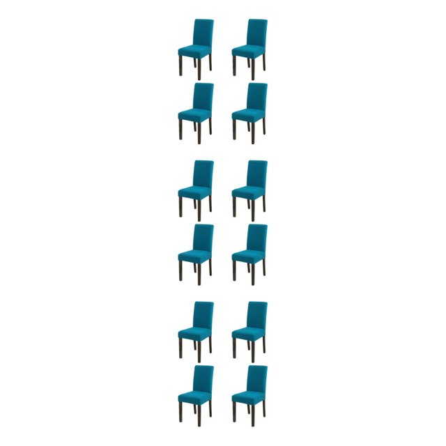 Wweixi 4pack/lot Stylish Chair Covers For Dining - Transform Dining Room With Ease Durable Cover For Dining Celestine blue 3Set