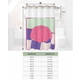 thumbnail image 6 of No Hook Shower Curtain with Snap in Liner, Retro Pink Jelly Geometric Mosaic Background Hotel Shower Curtains for Bathroom, Washable Shower Curtain Liner Set with Mesh Top Window, 72"x96", 6 of 6