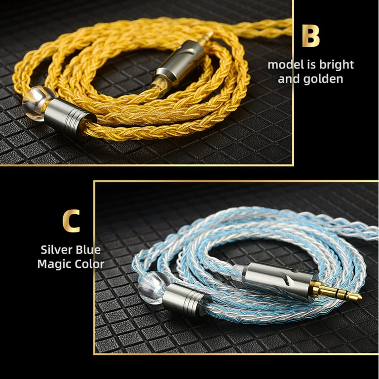 Dedicated Earphone Cable 2Pin 0.75mm Replacement for QKZ-ZXN/ZXT