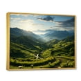 thumbnail image 2 of Designart "Rice Terrace Rhapsody Thailand s Landscape I" Landscapes Floater Framed Wall Art Living Room, 2 of 7