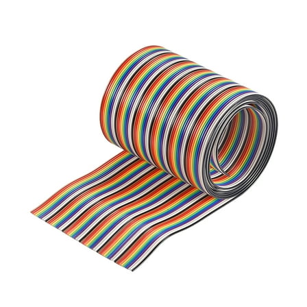 IDC Rainbow Wire Flat Ribbon Cable 60P 1.27mm Pitch 1meter/3.3ft Long