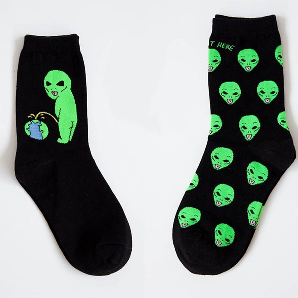 Cotton Dress Socks For Men Women Casual Cute Alien Socks Cotton Dress Socks For Men Women Casual Cute Alien Socks