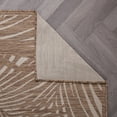 thumbnail image 4 of World Rug Gallery Contemporary Palm Leaf Textured Flat Weave Indoor/Outdoor Area Rug - BROWN 2'x7', 4 of 9