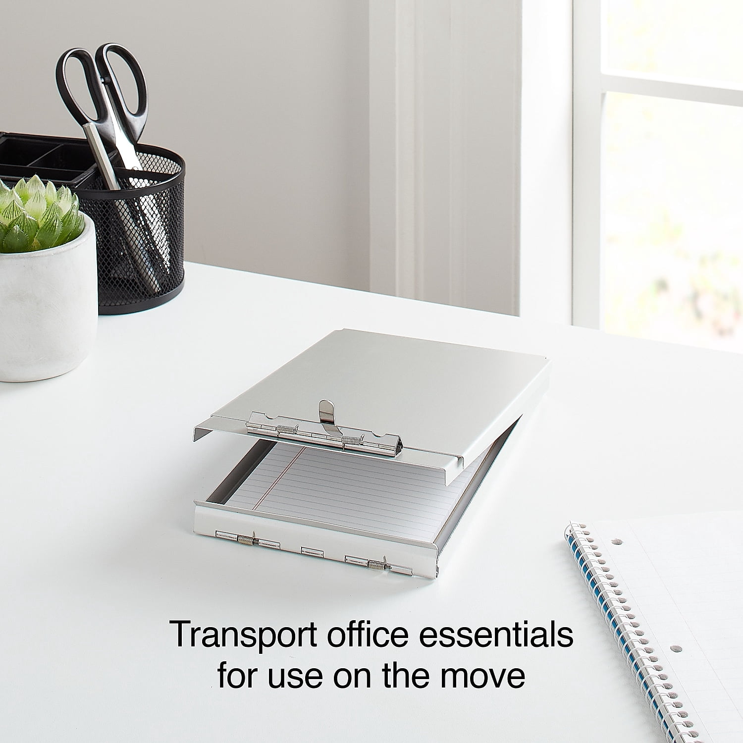 Staples Memo Aluminum Storage Clipboard Memo Size Silver 2/Pack ST44400/44400VS