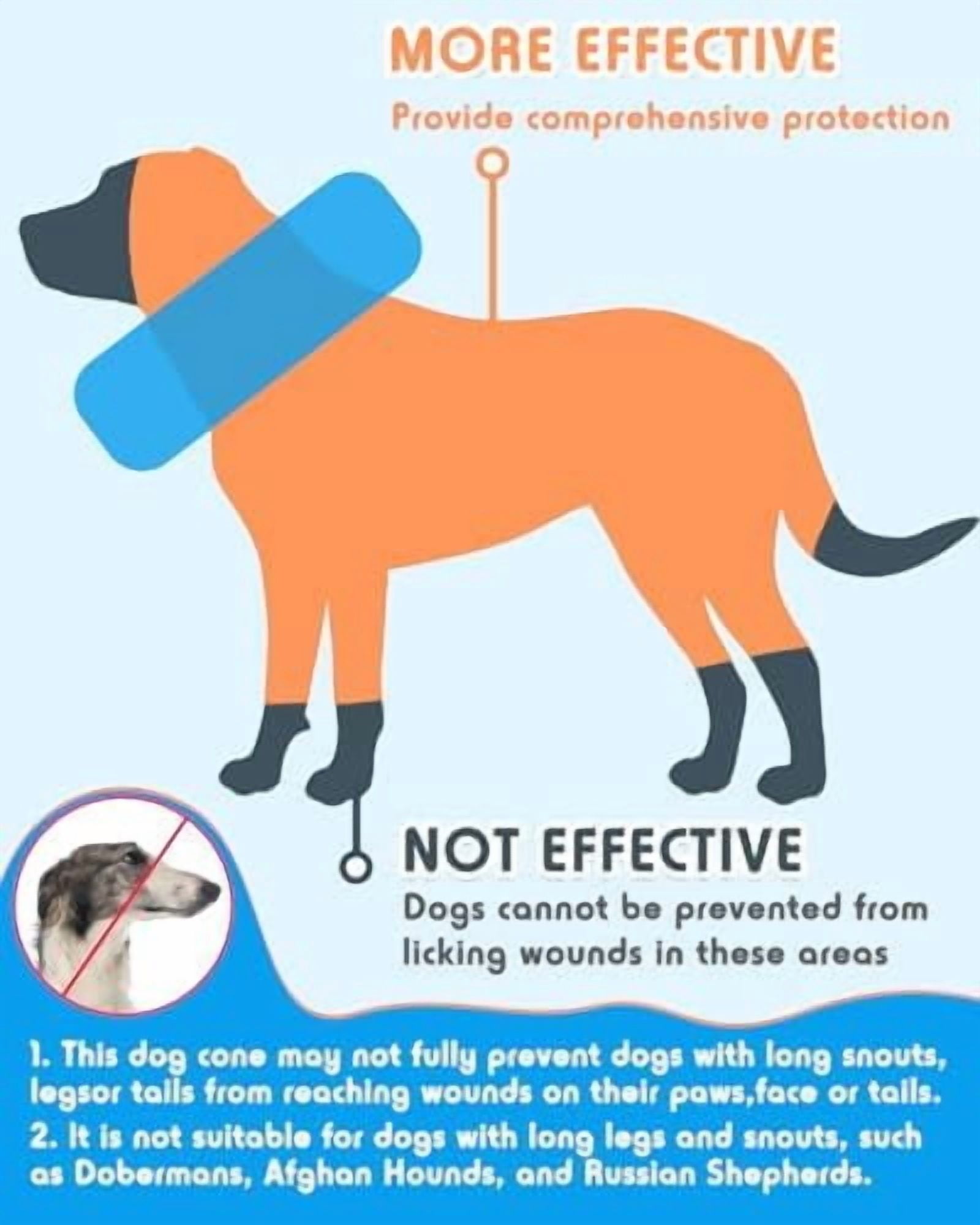 Inflatable Dog Pillow Cone Collar After Surgery, Donut Soft Neck Cone for Pug Dachshund Medium Dogs, etc, Recovery E Collar to Stop Licking Paw