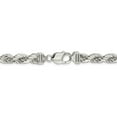 thumbnail image 4 of 925 Sterling Silver 8mm Diamond-cut Rope Chain 28 Inch, 4 of 7
