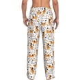 thumbnail image 3 of Uemuo Cute Dog Pattern Men's Wide Leg Palazzo Lounge Pants with Pockets Light Weight Loose Comfy Casual Pajama Pants-Small, 3 of 9