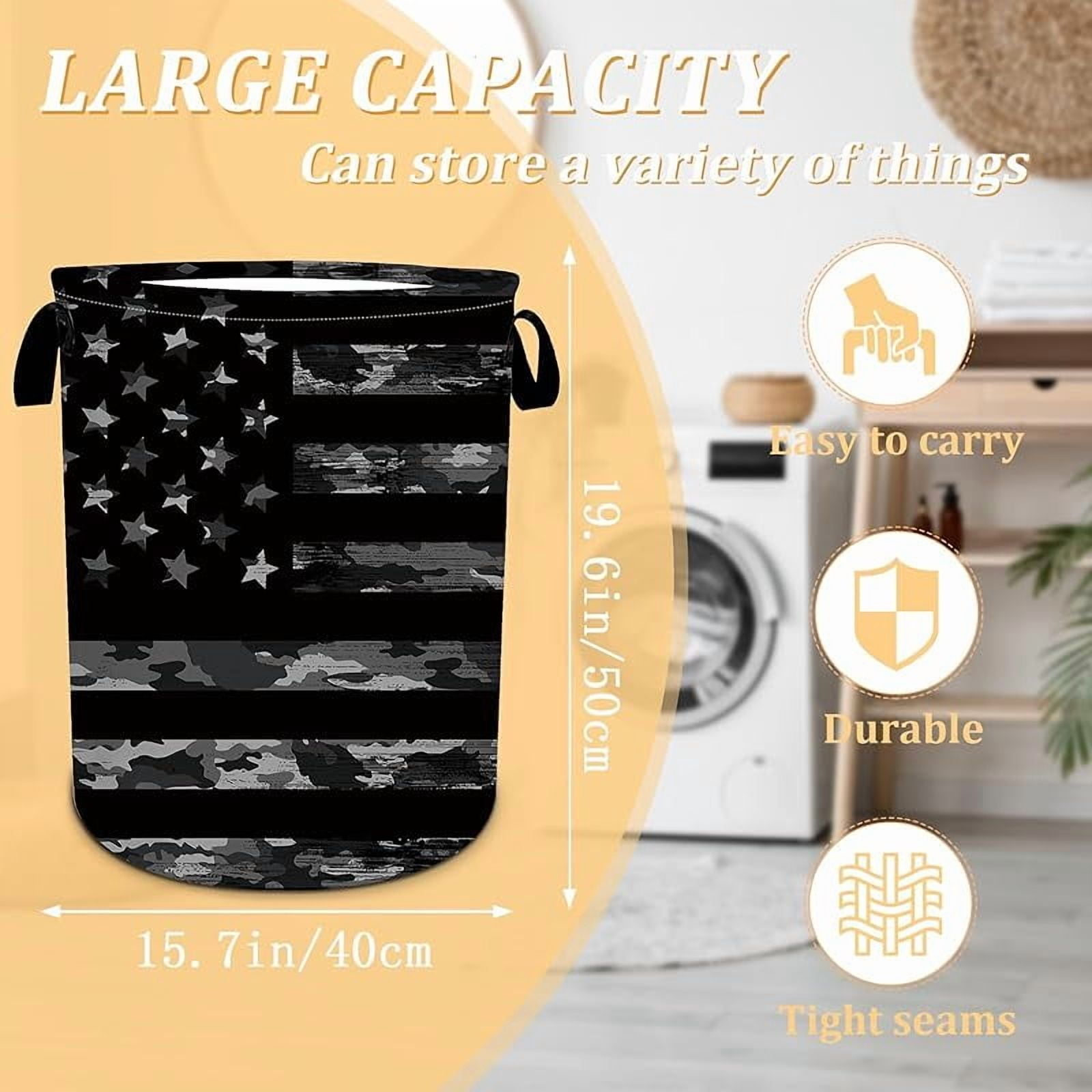 American Football Texture Laundry Basket, Sports Theme Laundry Hamper Foldable Waterproof Funny Tote Bag Dirty Clothes Storage Bucket Toy Organizer for Bathroom/Laundry/Bedroom