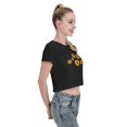 thumbnail image 4 of Pretty Sunflowers Leak Navel T-Shirt Black X-Large, 4 of 5