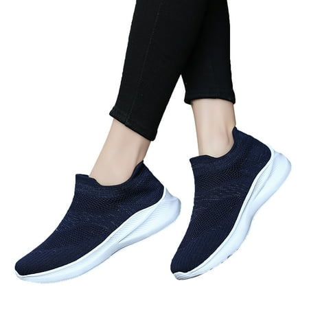 Mepaouo Women Slip on Sneakers Memory Foam Soft Sole Running Shoes Breathable Walking Shoes
