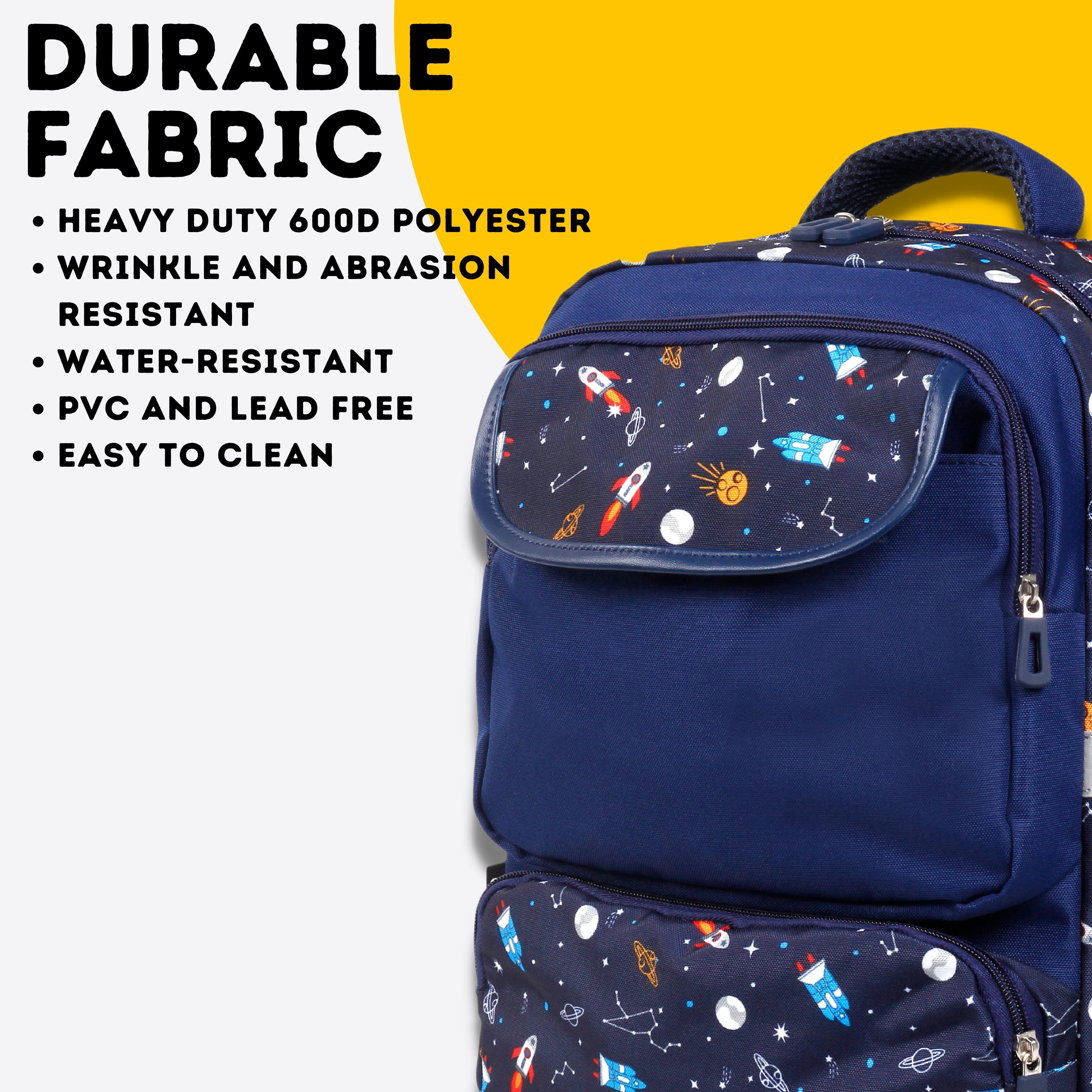 J World Boys Sprout Kids 15" Backpack with Pencil Case for School, Spaceship