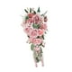 thumbnail image 5 of Ramo de lágrima de seda, rosas artificiales en cascada, flores de boda para aniversario, decoración del hogar, 5 of 8