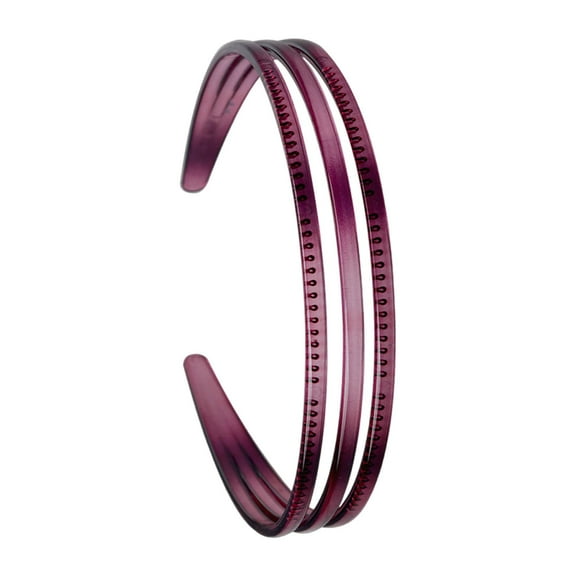 freneci Ladies Women Triple Row Headband for Make up, Sports Accessories PC Material Red