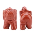 thumbnail image 3 of YAHHU 1.5-Inch Natural Stone Carved Elephant Crystal Figurine Home Decoration Furnishing Article Red Jasper Gemstone 3.81 cm Healing Energy Collectible Knick-Knack, 3 of 5