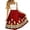 Red, variant on Oktoberfest Mug Border Print Pleated Midi Apron Skirt Women Large Matching Bow Four Way Stretch Festival Wrap Skirt One Size 1PC