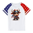 thumbnail image 4 of Ugoldhm Fourth of July Boys Short Sleeve T-Shirts Summer Color Block Fashion Tees Crew Neck Tops Kids Clothes Size 3-14, 4 of 4