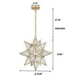 thumbnail image 6 of Claxy Gold Moravian Star Pendant Light with Clear Glass Shade, 6 of 7