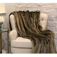 thumbnail image 2 of Plutus PBSF1446-6090-TC 60 x 90 in. Tissavel Volga Rabbit Faux Fur Handmade Luxury Throw - Bronze Brown, 2 of 3
