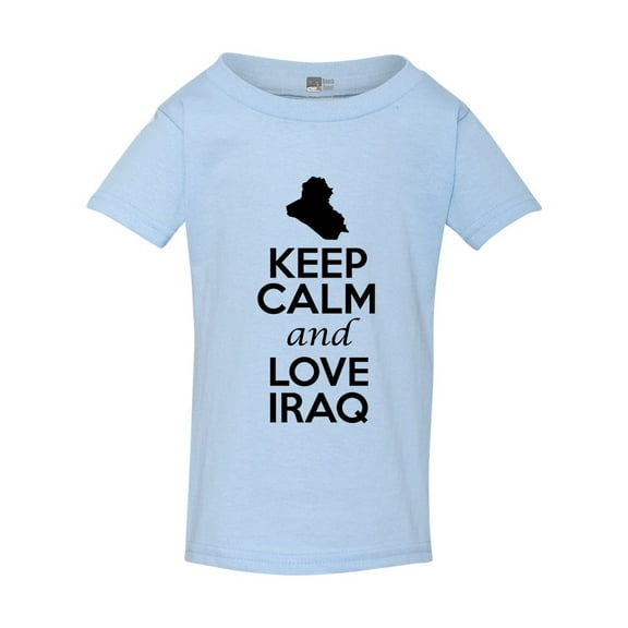 Keep Calm And Love Iraq Country Nation Patriotic Toddler Kids T-Shirt Tee