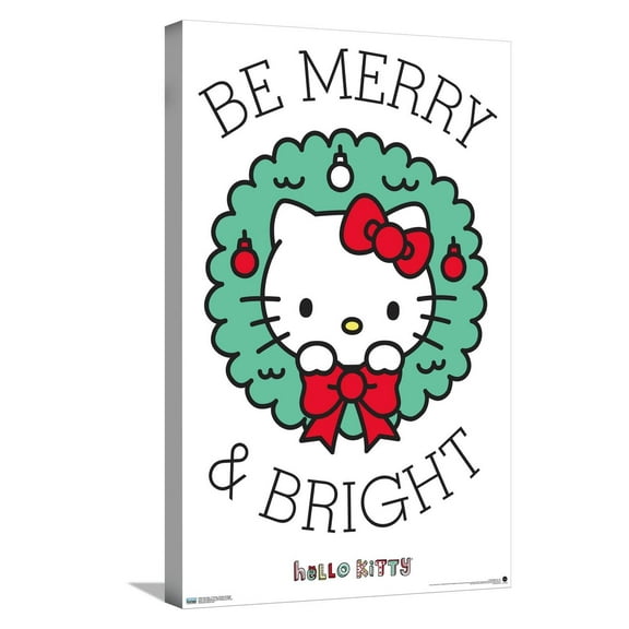 Hello Kitty: 17 Holiday - Be Merry & Bright Canvas Wall Poster, 14.725" x 22.375"