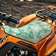 thumbnail image 4 of Uorisanigo Waterproof ATV Seat Cover Anti-Slip 4 Wheeler Seat Cover Breathable Elastic Polyester Fabric, Universal Fit Most ATV Four-Wheeler(Green Hibiscus Flowers), 4 of 7
