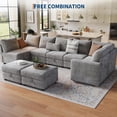 thumbnail image 3 of Senfot Modular Sectional Sofa,Cloud Sectional Couches, Couch Sectional with Large Storage & Ottoman for Living Room, l-Shape (Gray 9-Seater), 3 of 7