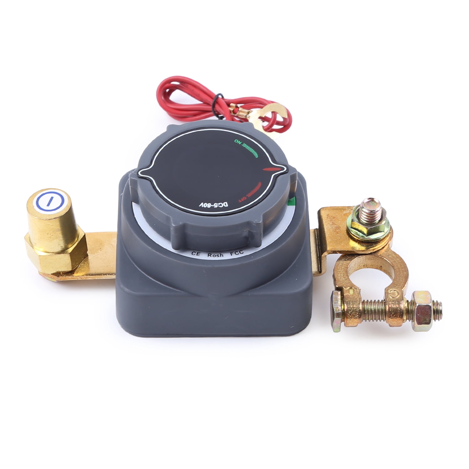 Battery Disconnect Switch with Digital Voltage Display DC 5-80V Master Isolator Cut/Shut Off Switch for Marine Boat Car Truck Camper RV Trailer Vehicles