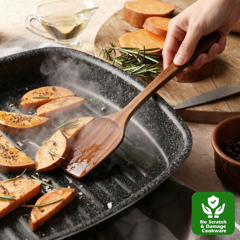 Oannao 10-Piece Teak Wooden Cooking Utensils Set photo 6