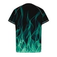 thumbnail image 5 of cllios Muscle Shirts for Men 3D Flame Graphic Tees Casual Short Sleeve Crew Neck Tops Big and Tall Summer Shirt Workout Athletics Tee Shirt Mint Green XXXL, 5 of 5