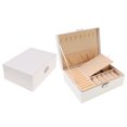thumbnail image 2 of REGALWOVEN Accessory Box for Women, 2 Layer Large PU Accessory Storage, Accessory Holder for Earrings, Necklaces White, 2 of 6