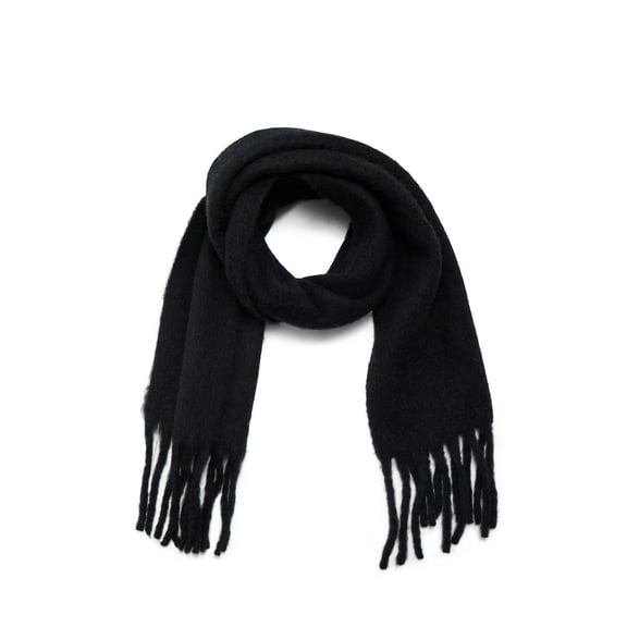 No Boundaries Women's Solid Scarf, Black