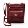 thumbnail image 2 of XZNGL Womens Leather Satchel Cross Body Shoulder Messenger Bag Red, 2 of 4