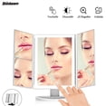 thumbnail image 2 of 21 Led Make Up Light Magnifying Hd Class Eyelash Usb 3 Side Foldable Make Up Lamp Touchable Screen Dimming Led Mirror Light ,Widely Use, 2 of 7