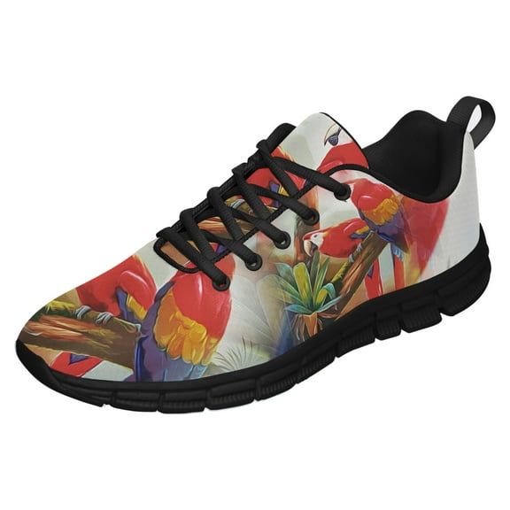 Parrot Shoes for Men Women Running Sneakers Breathable Casual Sport Tennis Shoes Black Size 3.5