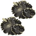 thumbnail image 1 of 2Pcs Backflow Incense Burner Lotus Leaf Shape Bronze Color Home Decoration Ornaments, 1 of 14