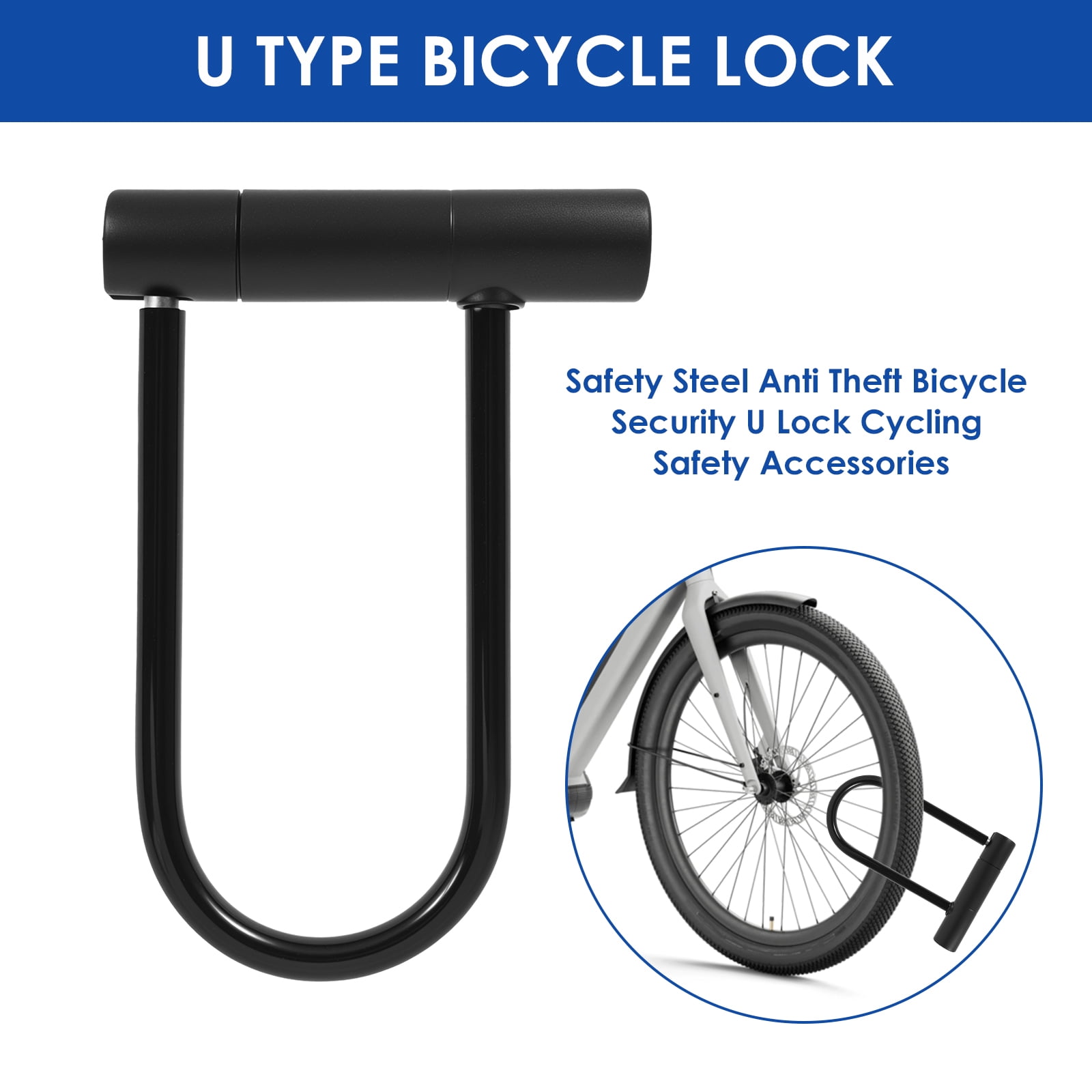 AEVXKHI 4 Sets Bike U-Locks, Heavy Duty Anti Theft Secure Locks, High Security Bike U Lock with Keys and Mounting Bracket, for Electric Scooters, Mountain Bikes, Road Bicycles, Doors, Fences