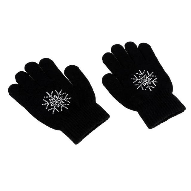 Guantes de punto para niños shamjiam 2 Piezas Guantes Elásticos para Patinaje Sobre Protectores Flor
