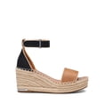 thumbnail image 2 of Sandalias de cuña tipo espadrille para mujer DREAM PAIRS negro/marrón, 2 of 8